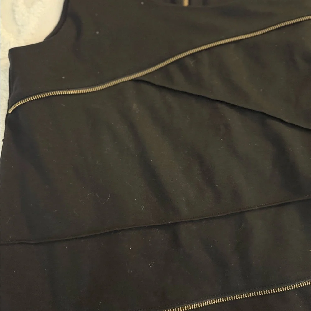 Michael Kors Black Dress with Gold Accents
